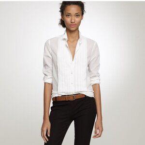 Thomas Mason for J. Crew Women's Tuxedo Shirt, White, Size 6